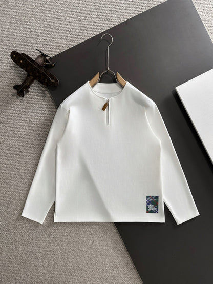 250917 New high-quality, patchwork distressed round-neck long-sleeved style