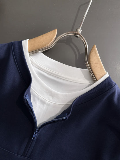250917 New high-quality, color-blocking round-neck long-sleeved style