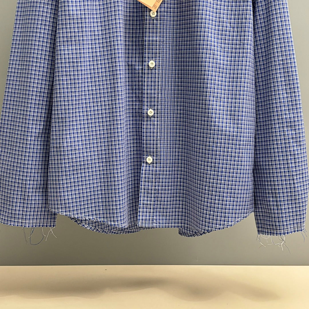 250917 New high-quality checked embroidered shirt