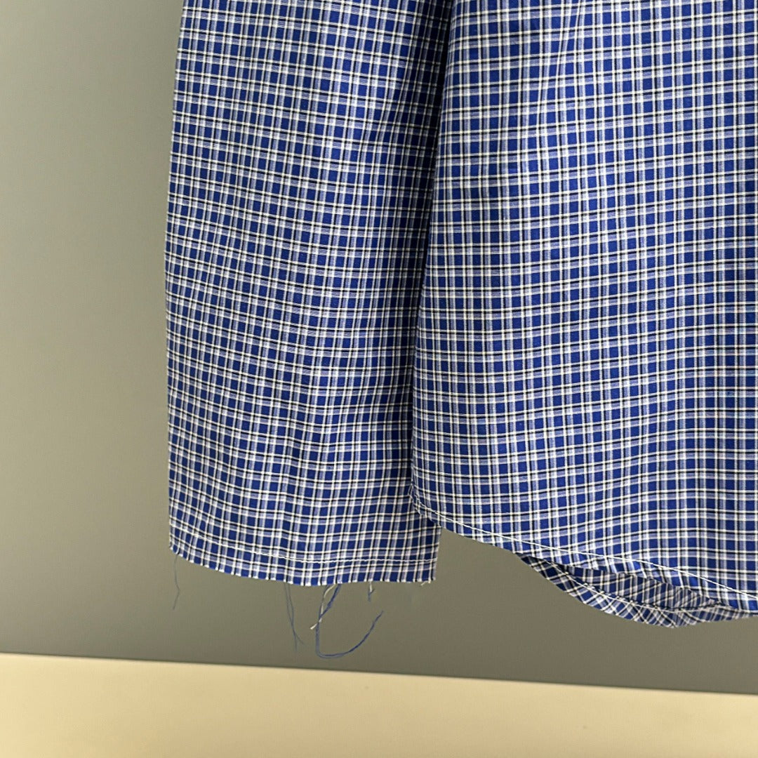 250917 New high-quality checked embroidered shirt