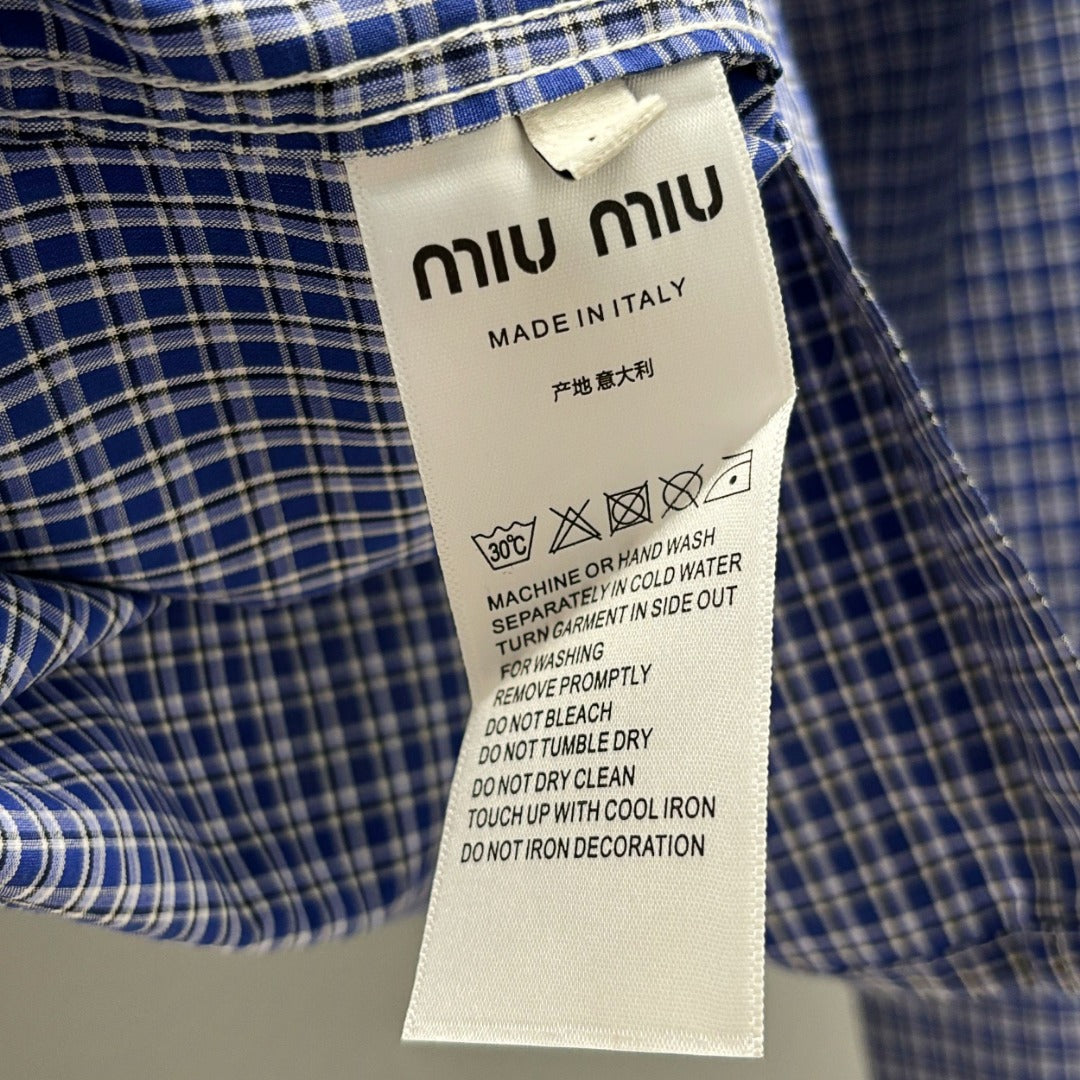 250917 New high-quality checked embroidered shirt