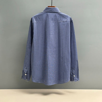 250917 New high-quality checked embroidered shirt