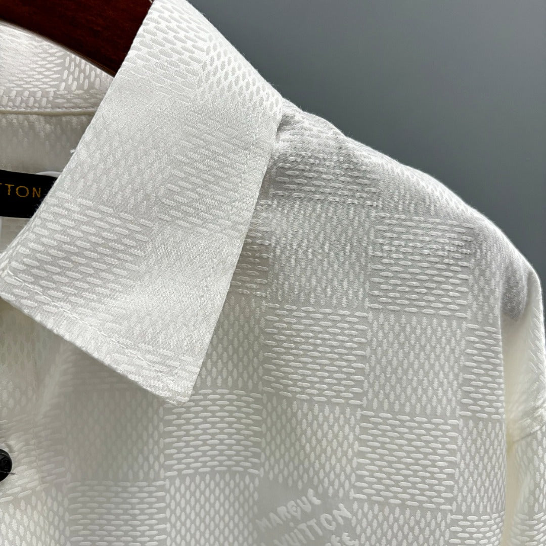 250917 New high-quality checkered jacquard shirt