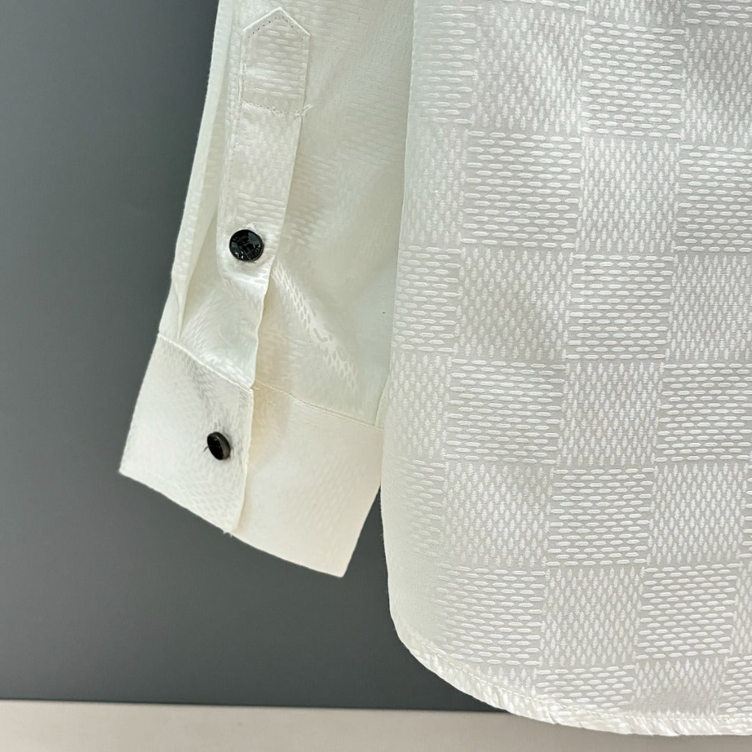 250917 New high-quality checkered jacquard shirt