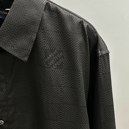 250917 New high-quality checkered jacquard shirt