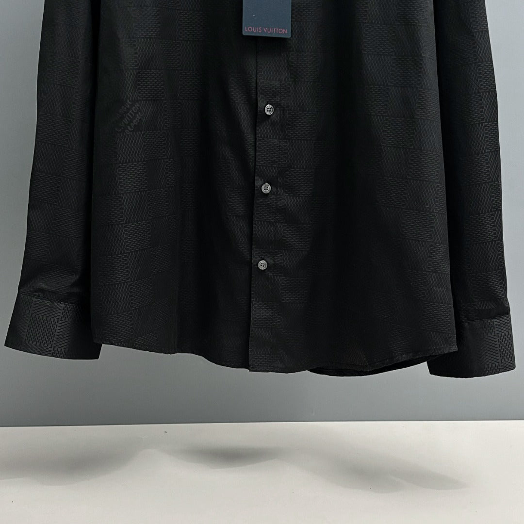 250917 New high-quality checkered jacquard shirt