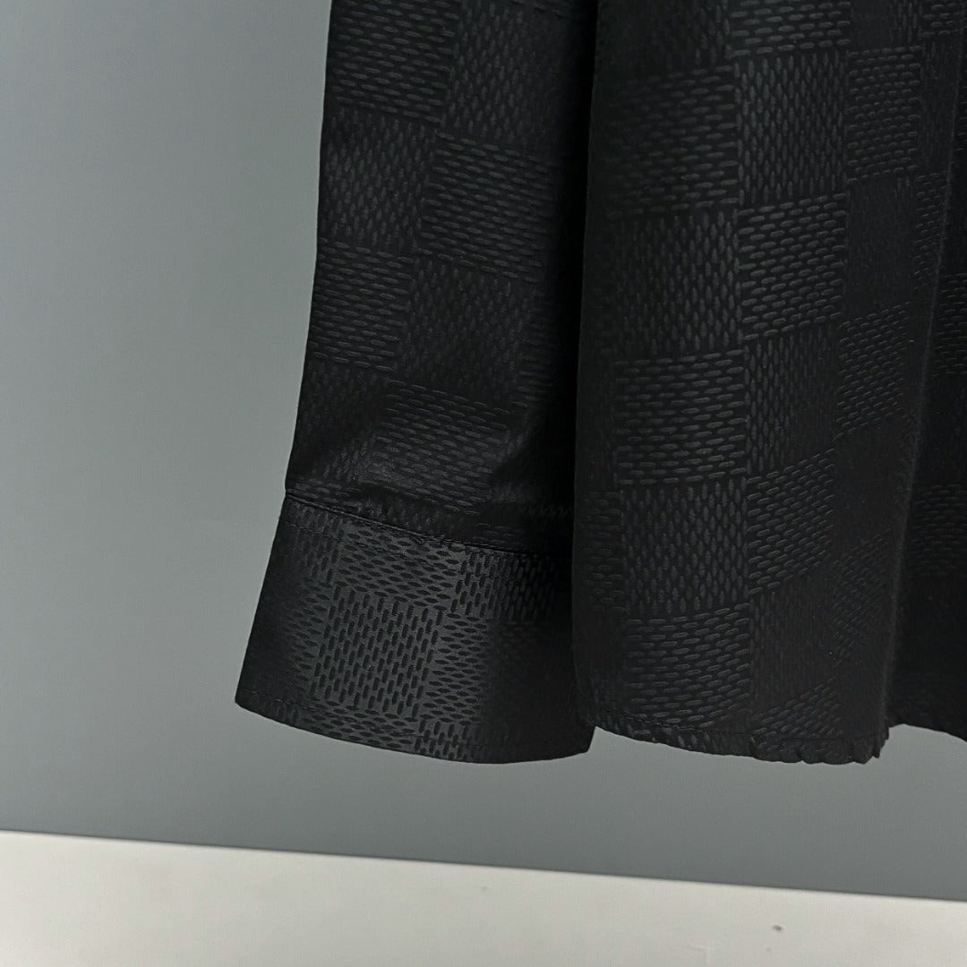 250917 New high-quality checkered jacquard shirt