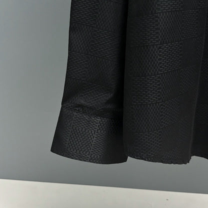 250917 New high-quality checkered jacquard shirt