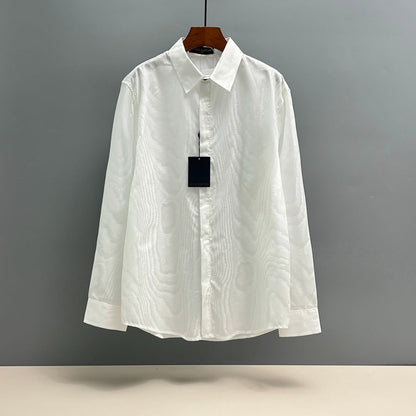250917 New high-quality custom fabric wood-grain long-sleeved shirt