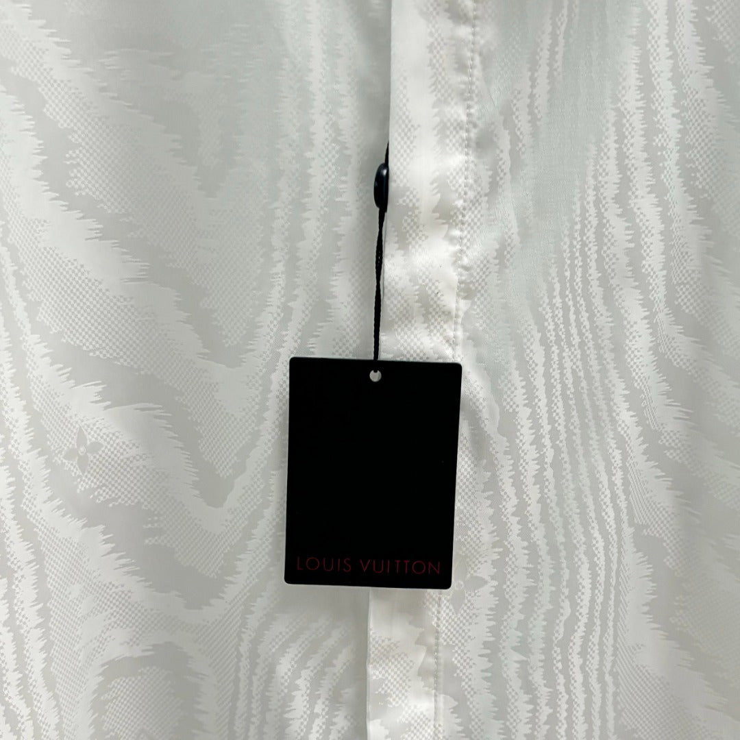 250917 New high-quality custom fabric wood-grain long-sleeved shirt