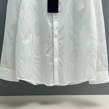 250917 New high-quality custom fabric wood-grain long-sleeved shirt