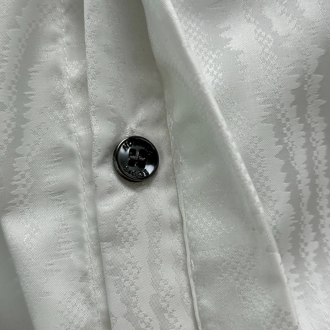 250917 New high-quality custom fabric wood-grain long-sleeved shirt