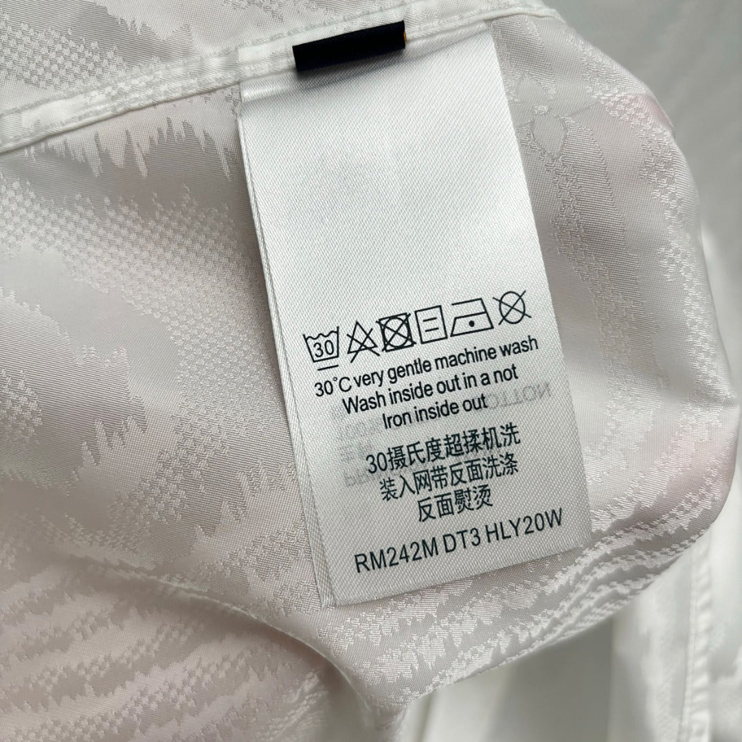 250917 New high-quality custom fabric wood-grain long-sleeved shirt