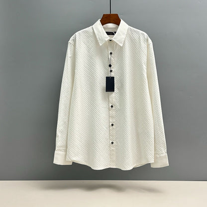 250917 New high-quality custom fabric jacquard long-sleeved shirt