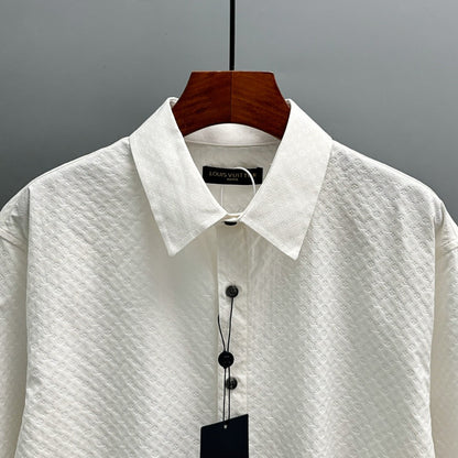 250917 New high-quality custom fabric jacquard long-sleeved shirt