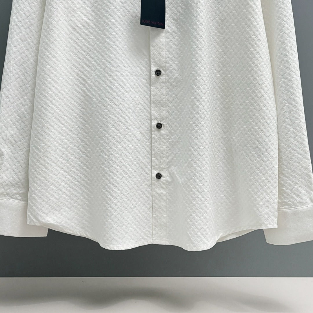 250917 New high-quality custom fabric jacquard long-sleeved shirt