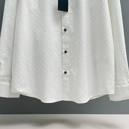 250917 New high-quality custom fabric jacquard long-sleeved shirt