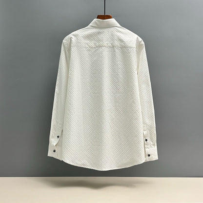 250917 New high-quality custom fabric jacquard long-sleeved shirt