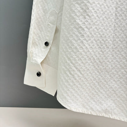 250917 New high-quality custom fabric jacquard long-sleeved shirt