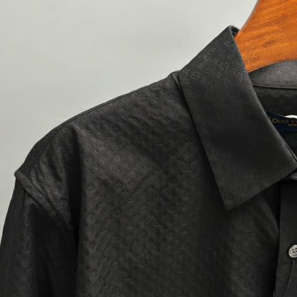250917 New high-quality custom fabric jacquard long-sleeved shirt