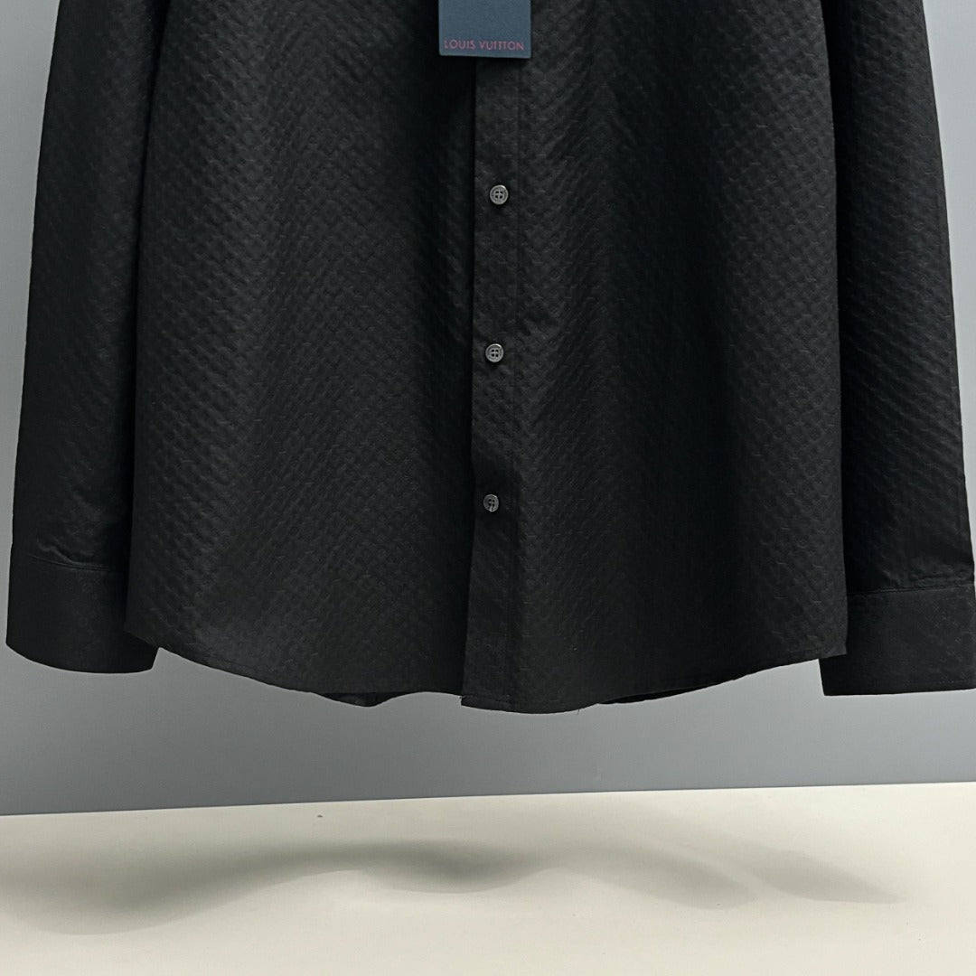 250917 New high-quality custom fabric jacquard long-sleeved shirt