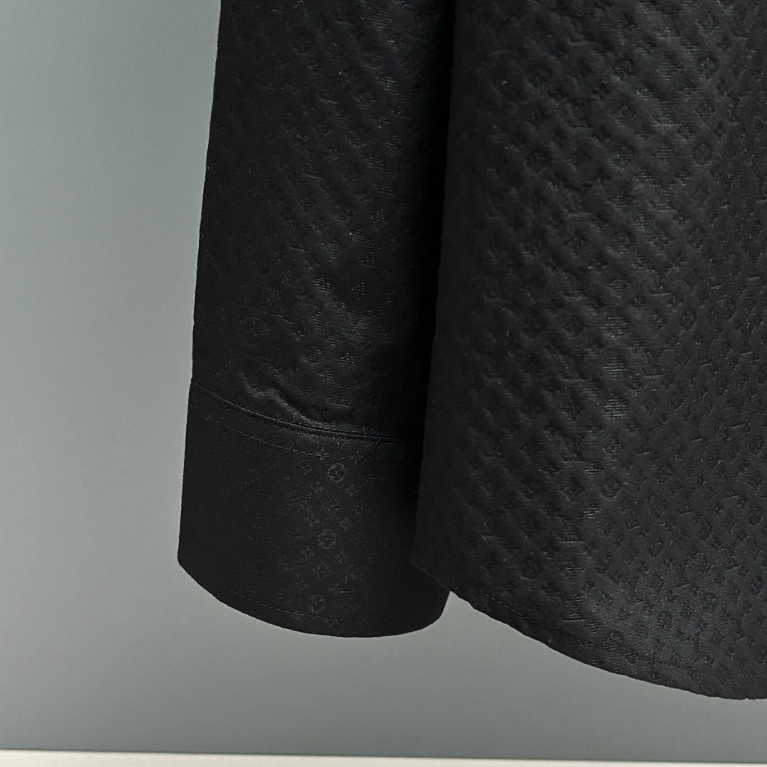 250917 New high-quality custom fabric jacquard long-sleeved shirt