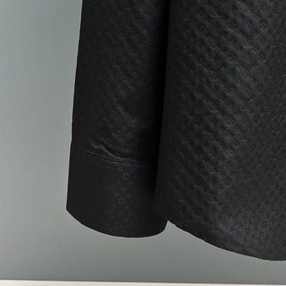 250917 New high-quality custom fabric jacquard long-sleeved shirt