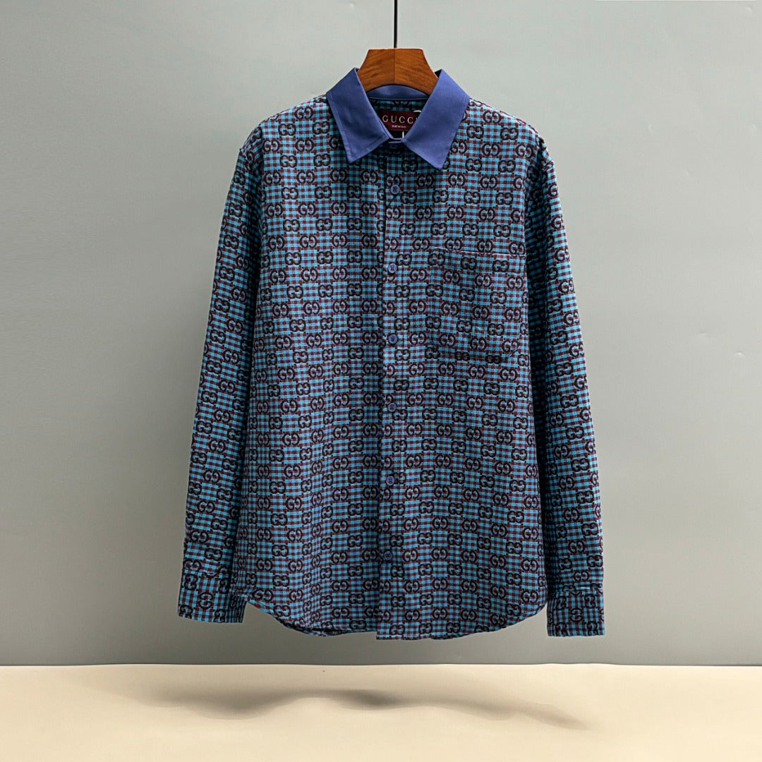 250917 New high-quality full-print embossed shirt