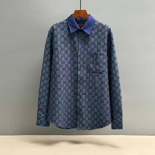 250917 New high-quality full-print embossed shirt