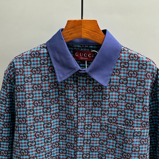 250917 New high-quality full-print embossed shirt