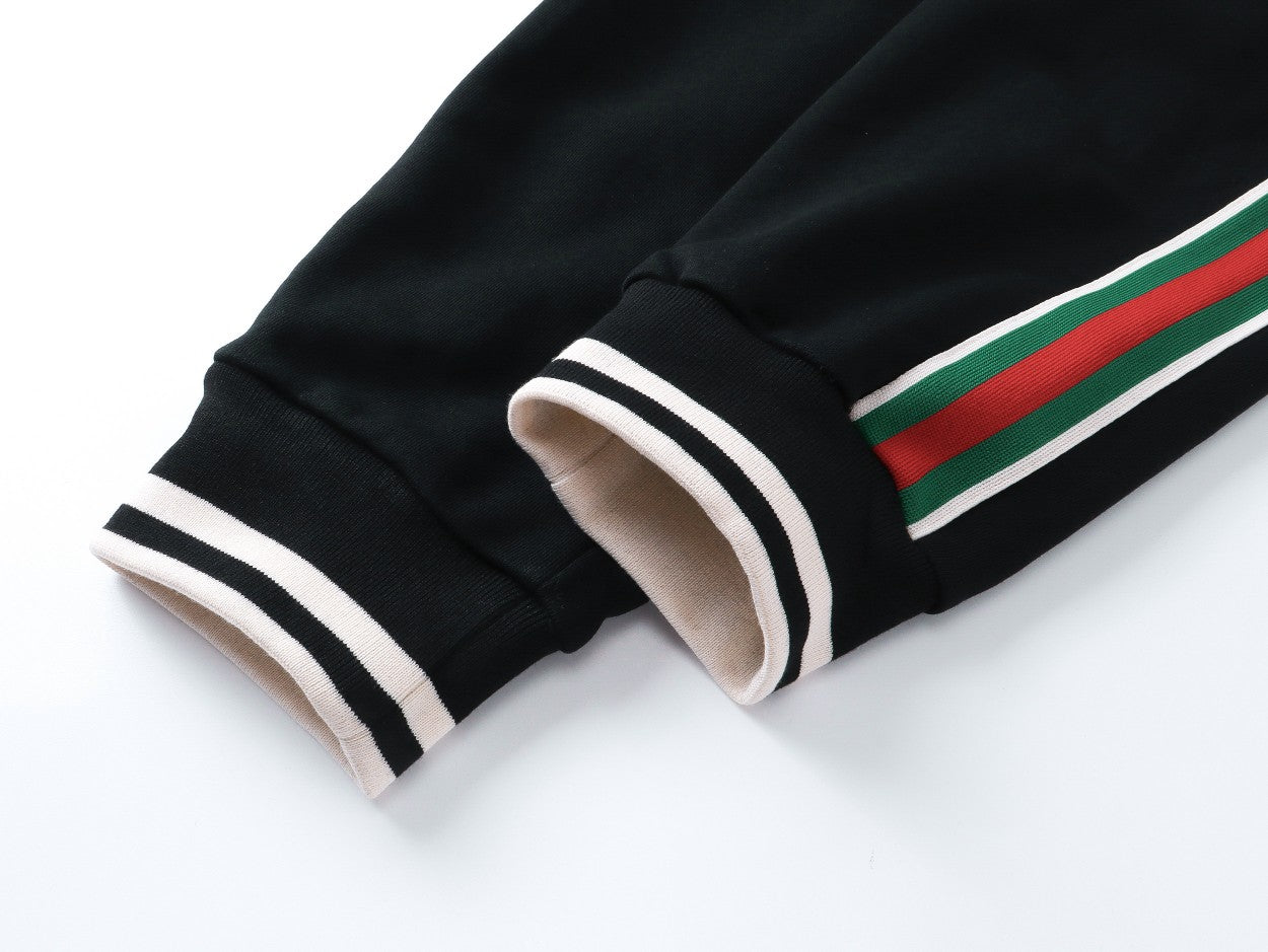 250917 New high-quality woven ribbon spliced elastic sports pants