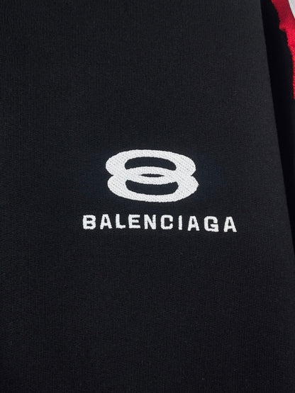 250917 New high-quality shoulder-sleeve color-blocked hoodie