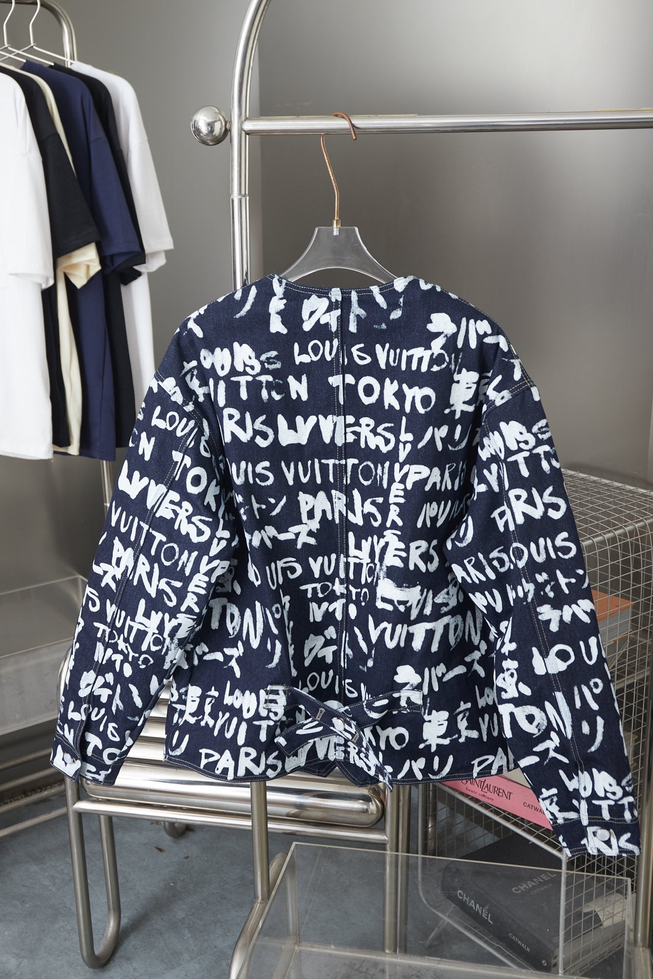 250923 New high-quality graffiti suit denim jacket