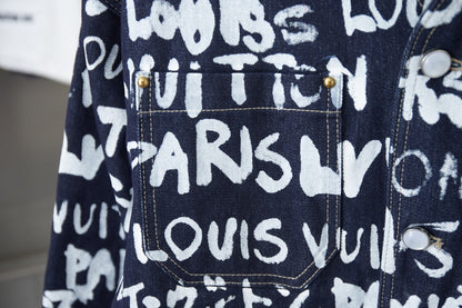 250923 New high-quality graffiti suit denim jacket