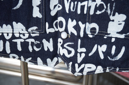 250923 New high-quality graffiti suit denim jacket