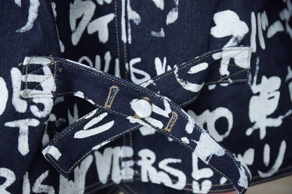 250923 New high-quality graffiti suit denim jacket