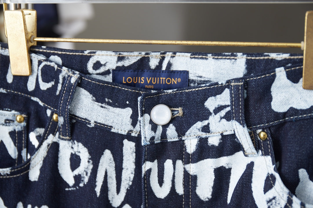 250923 New high-quality graffiti suit jeans