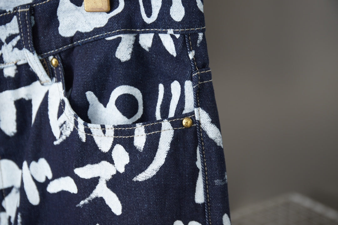 250923 New high-quality graffiti suit jeans