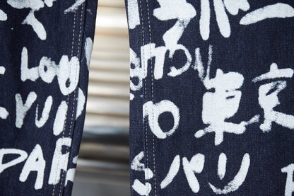 250923 New high-quality graffiti suit jeans