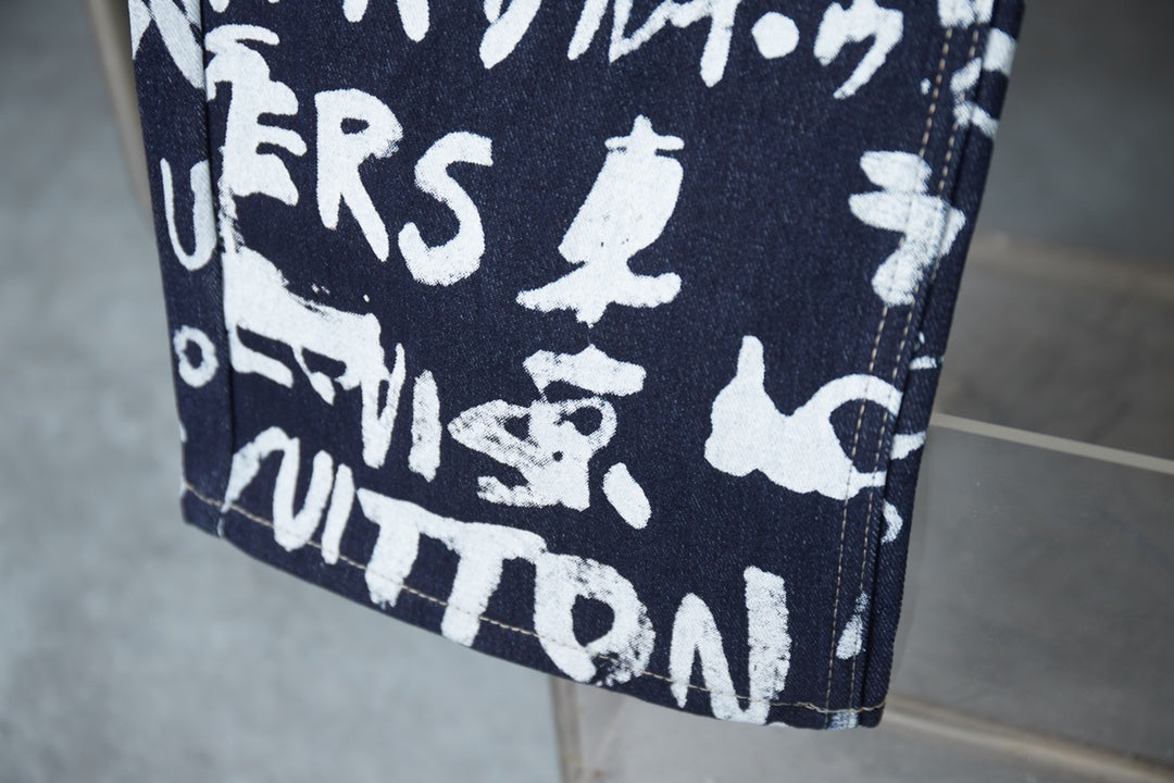 250923 New high-quality graffiti suit jeans