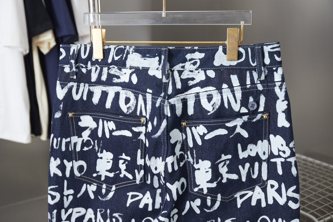 250923 New high-quality graffiti suit jeans