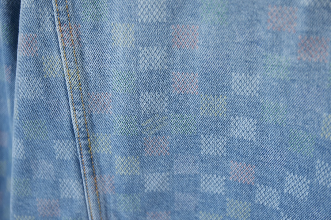 250923   new high-quality checkerboard color Mosaic set of cowhide coat