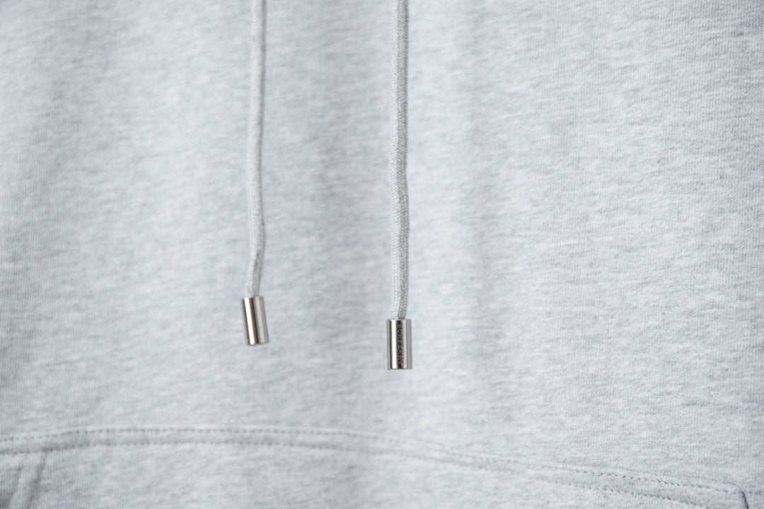 250923 New high-quality checkered ribbon embroidered hooded sweatshirt