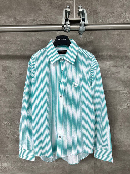 250923 New high-quality striped long-sleeved shirt
