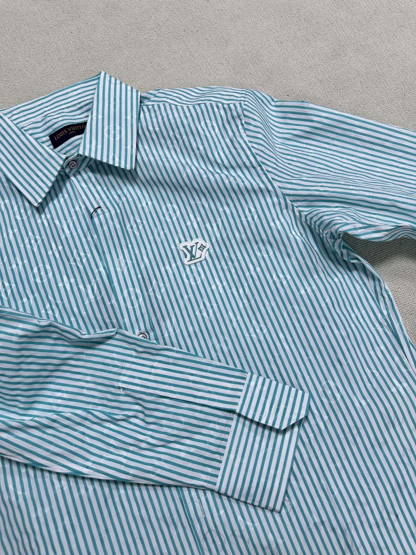 250923 New high-quality striped long-sleeved shirt