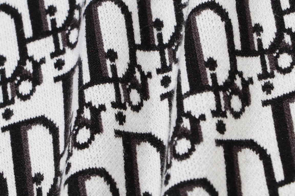 250923 New high-quality jacquard full-print round-neck knitted sweater