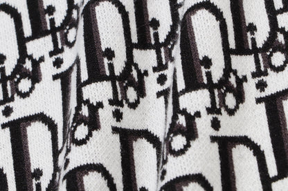 250923 New high-quality jacquard full-print round-neck knitted sweater