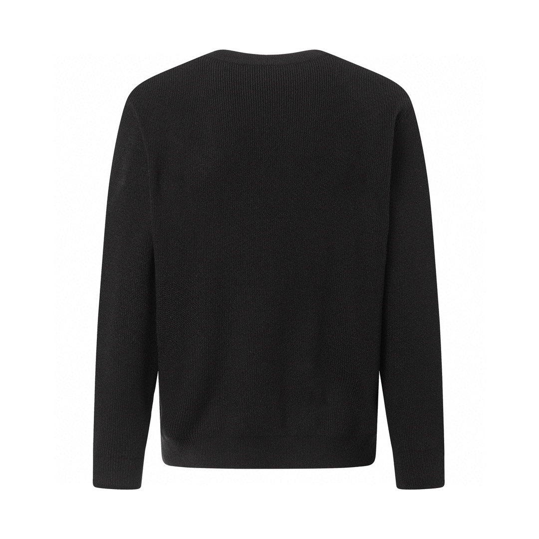 250923 New high-quality jacquard full-knit long-sleeved round-neck sweater
