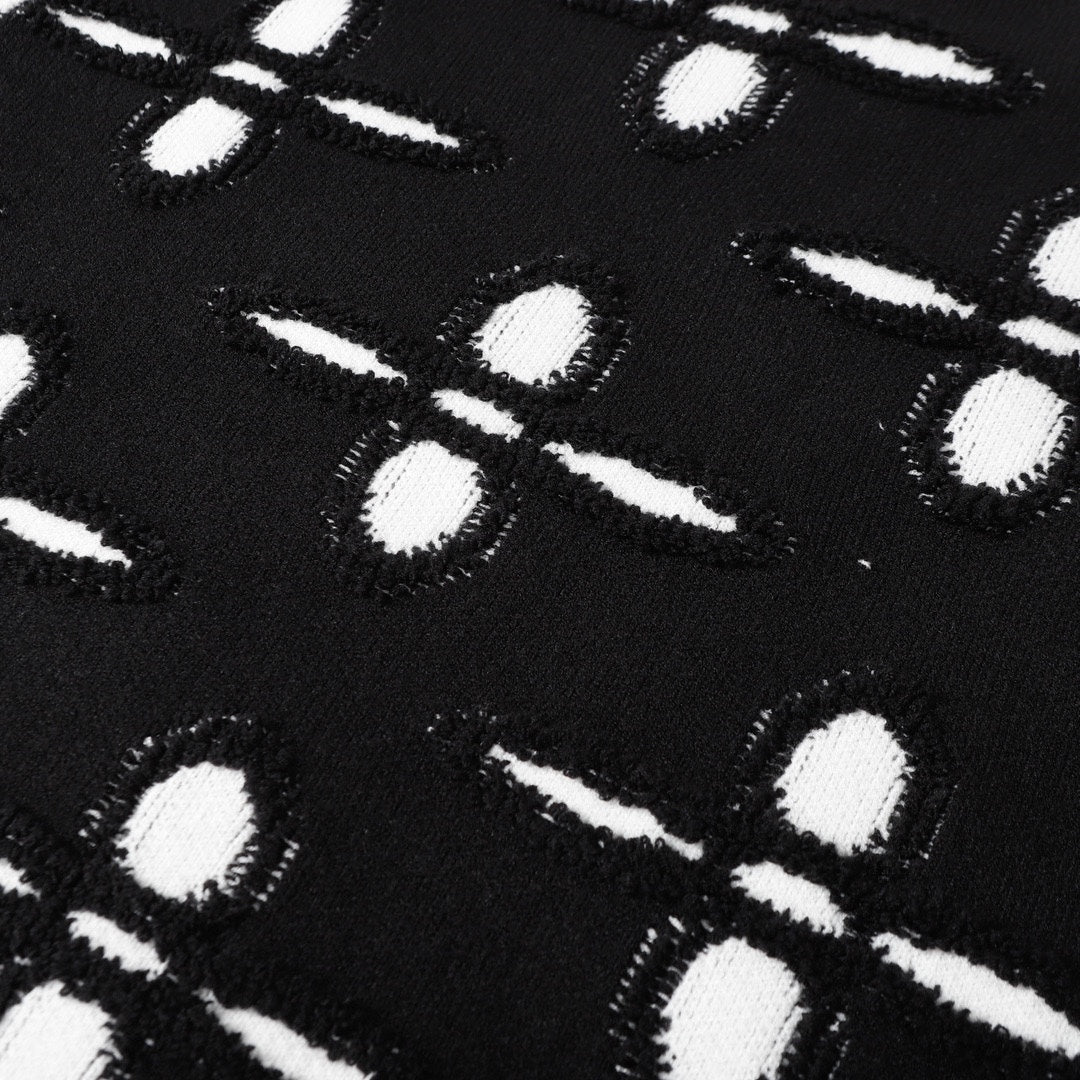 250923 new high-quality jacquard full-printed large icon pullover sweater