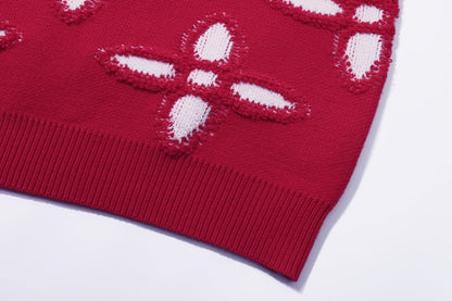 250923 new high-quality jacquard full-printed large icon pullover sweater